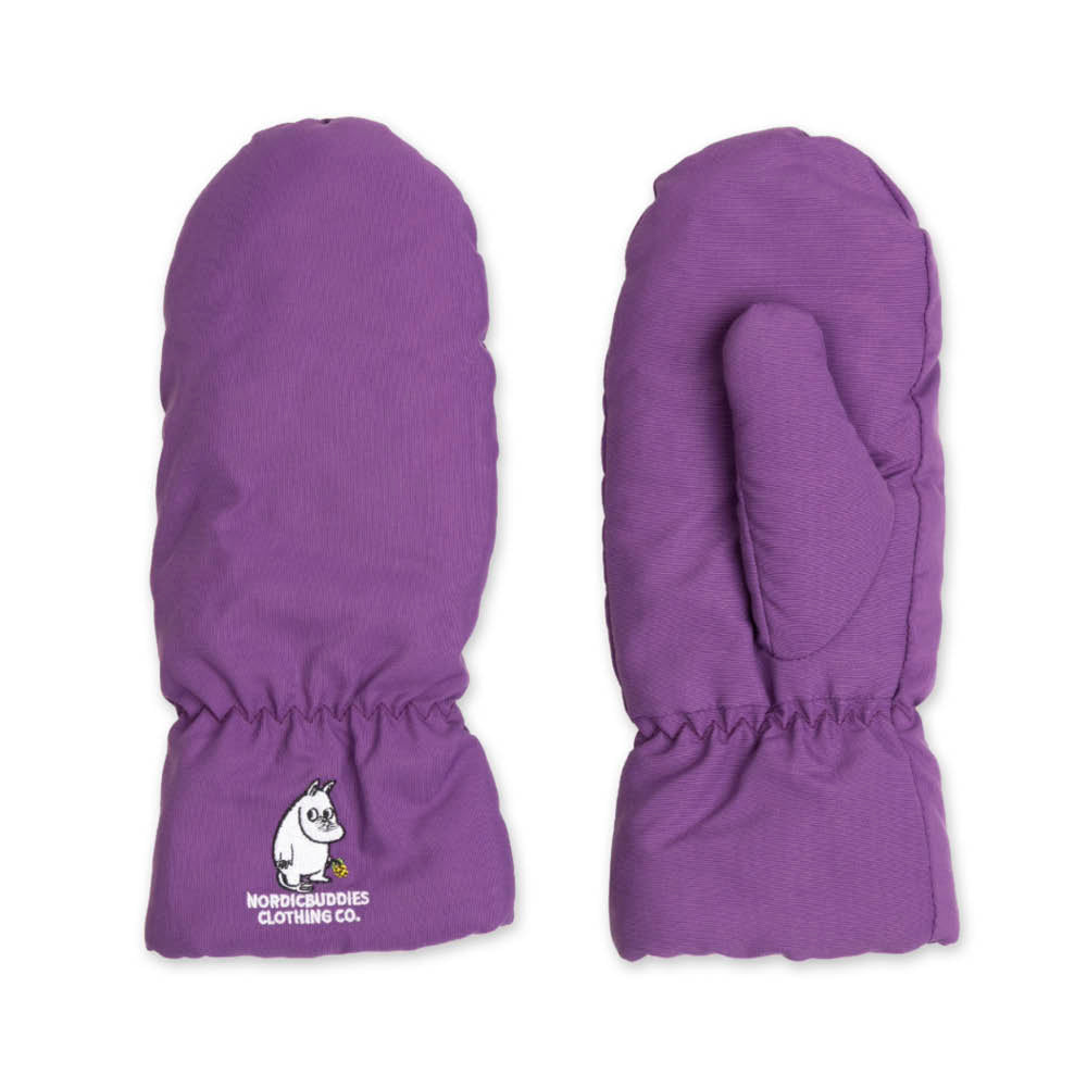 Moomintroll Puffer Mittens Adult Violet - Nordicbuddies - The Official Moomin Shop