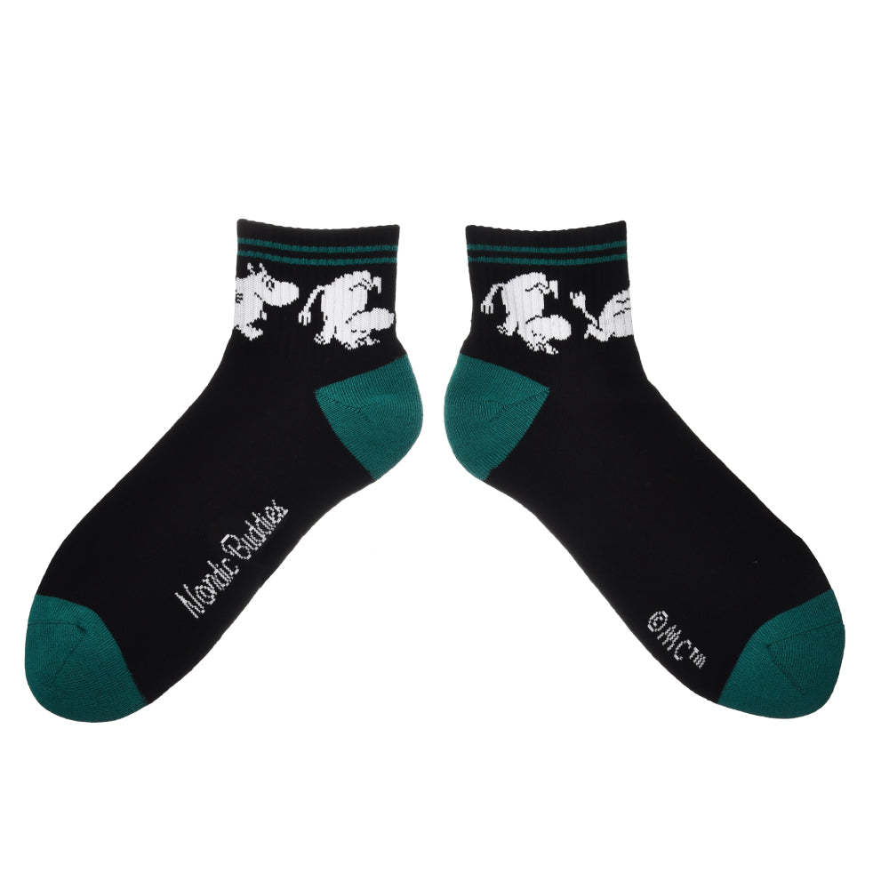 Moomintroll Men Retro Ankle Socks Black - Nordicbuddies - The Official Moomin Shop