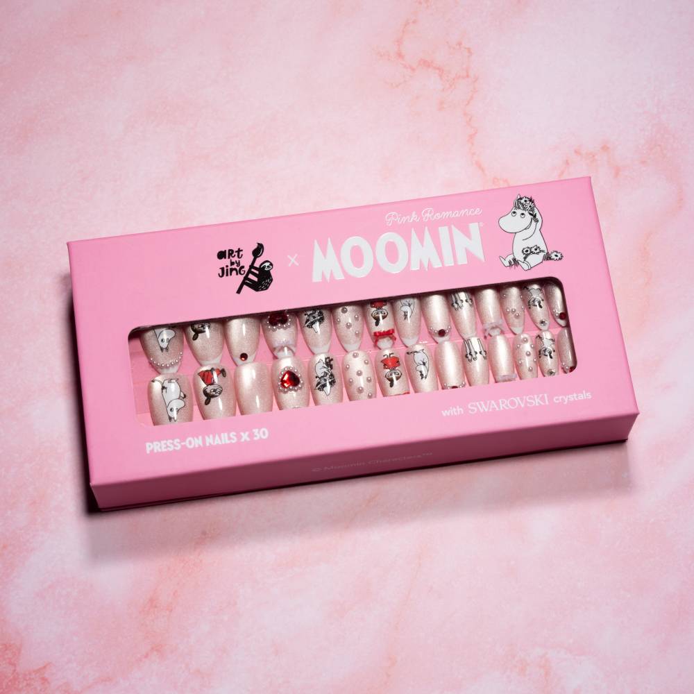 Moomin Romance Press-on Nails Pink - The Official Moomin Shop
