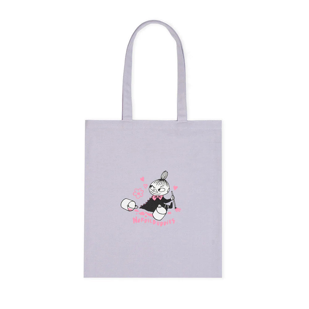 Little My Painting Tote Bag Lilac - The Official Moomin Shop