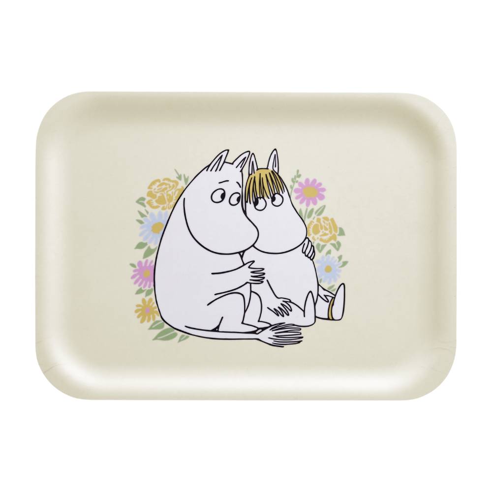 Moomin Flowers Tray White 27x20cm - The Official Moomin Shop