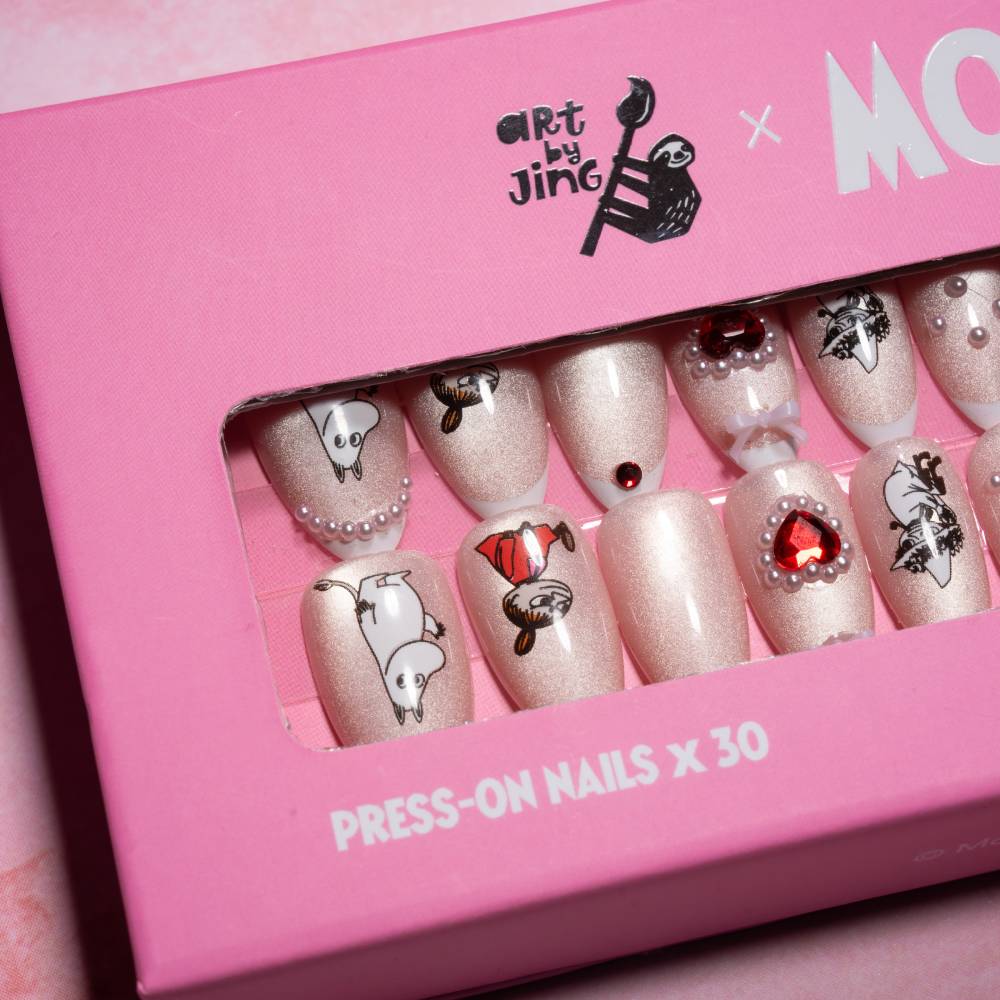 Moomin Romance Press-on Nails Pink - The Official Moomin Shop