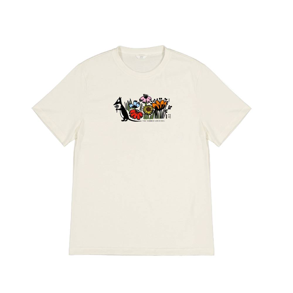 Moomin The summer Archives  T-Shirt Ecru - Moiko - The Official Moomin Shop
