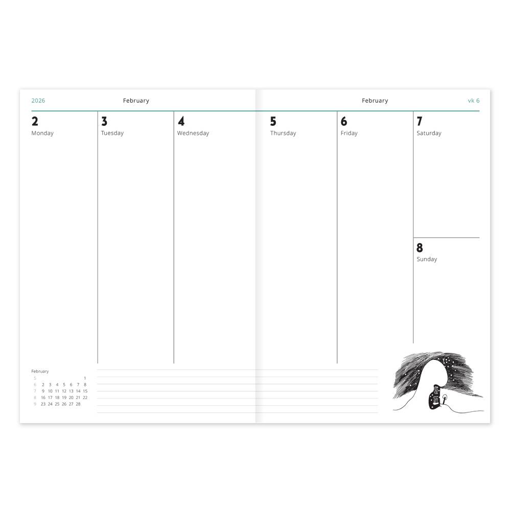 Moomin Comet Calendar 2026 & Pencils Bundle