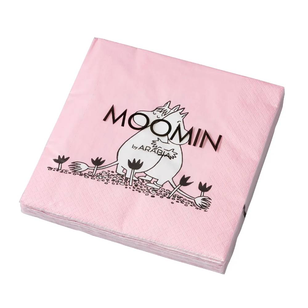 Moomin Love Napkins Pink 33cm - Moomin Arabia - The Official Moomin Shop