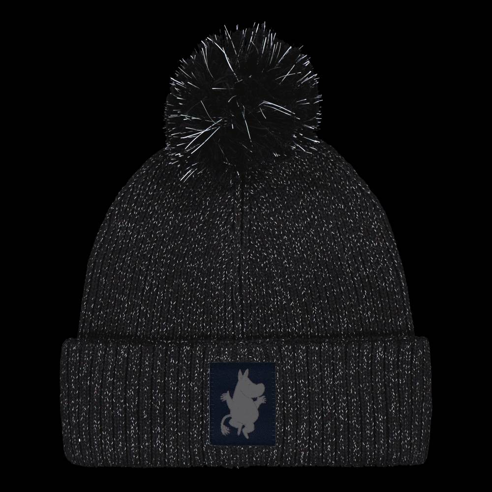 Moomintroll Reflecting Pompom Beanie Black - The Official Moomin Shop