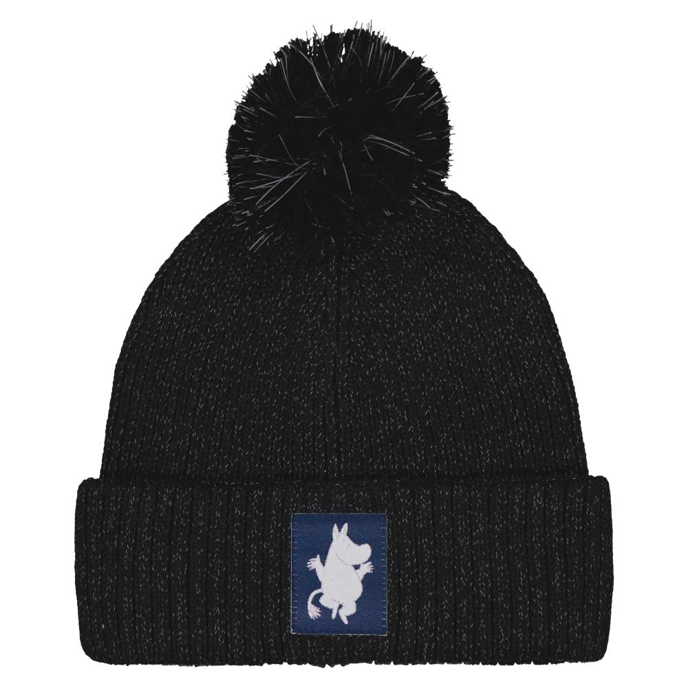 Moomintroll Reflecting Pompom Beanie Black - The Official Moomin Shop