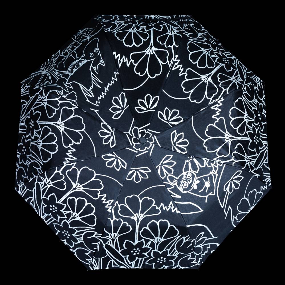 Moomin Fishing Reflecting Umbrella Black - The Official Moomin Shop