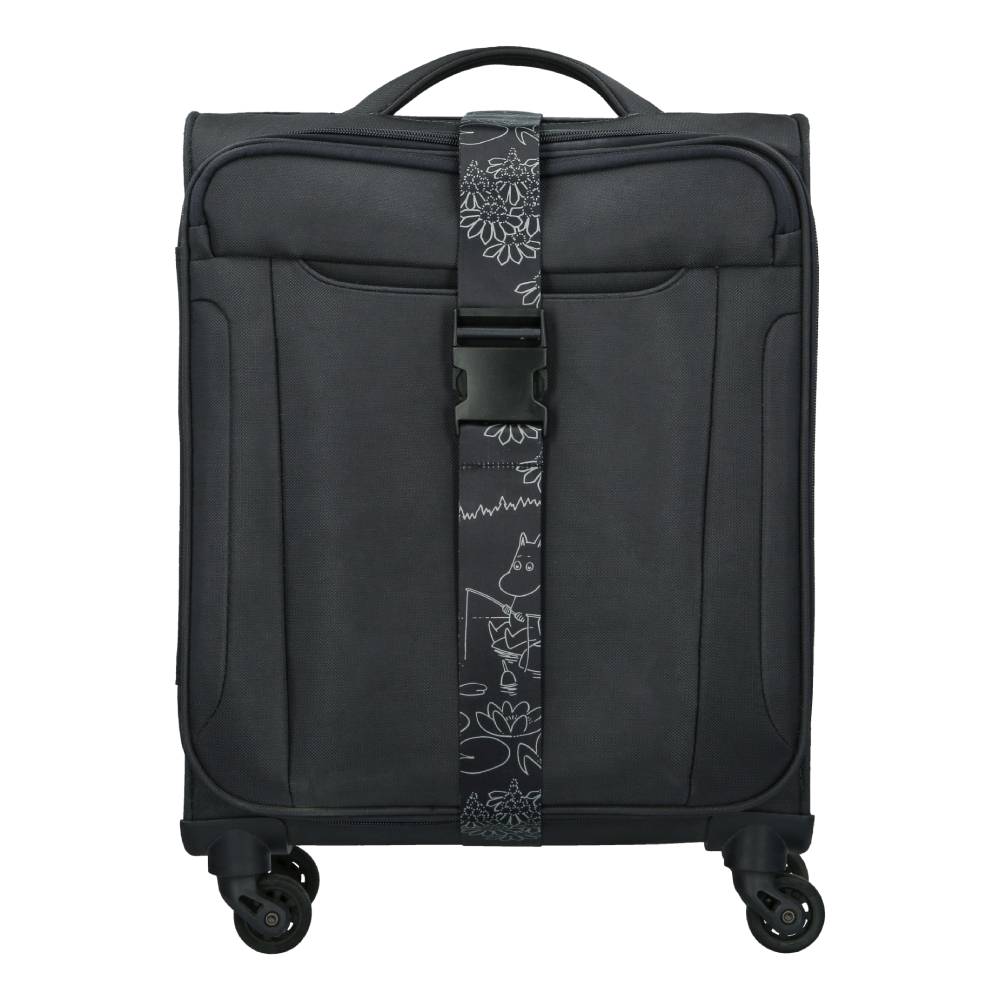 Moomin Fishing Reflecting Luggage Strap Black - The Official Moomin Shop