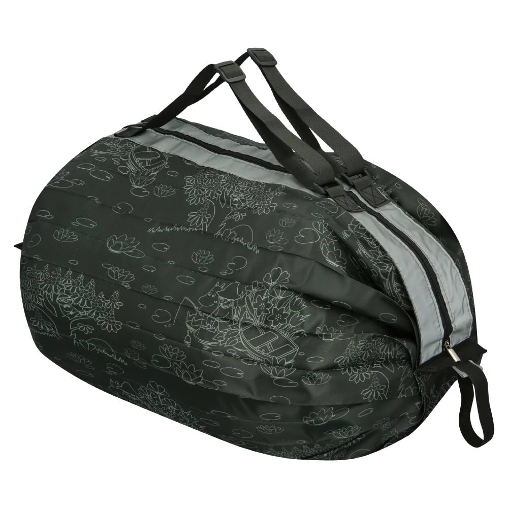 Moomin Fishing Reflecting Folding Bag Black - The Official Moomin Shop