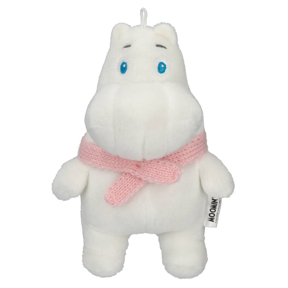 Moomintroll Pink Ribbon Plush Toy 17cm - The Official Moomin Shop