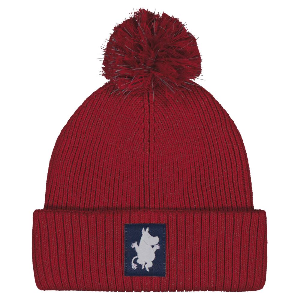 Moomintroll Reflecting Pompom Beanie Red - The Official Moomin Shop