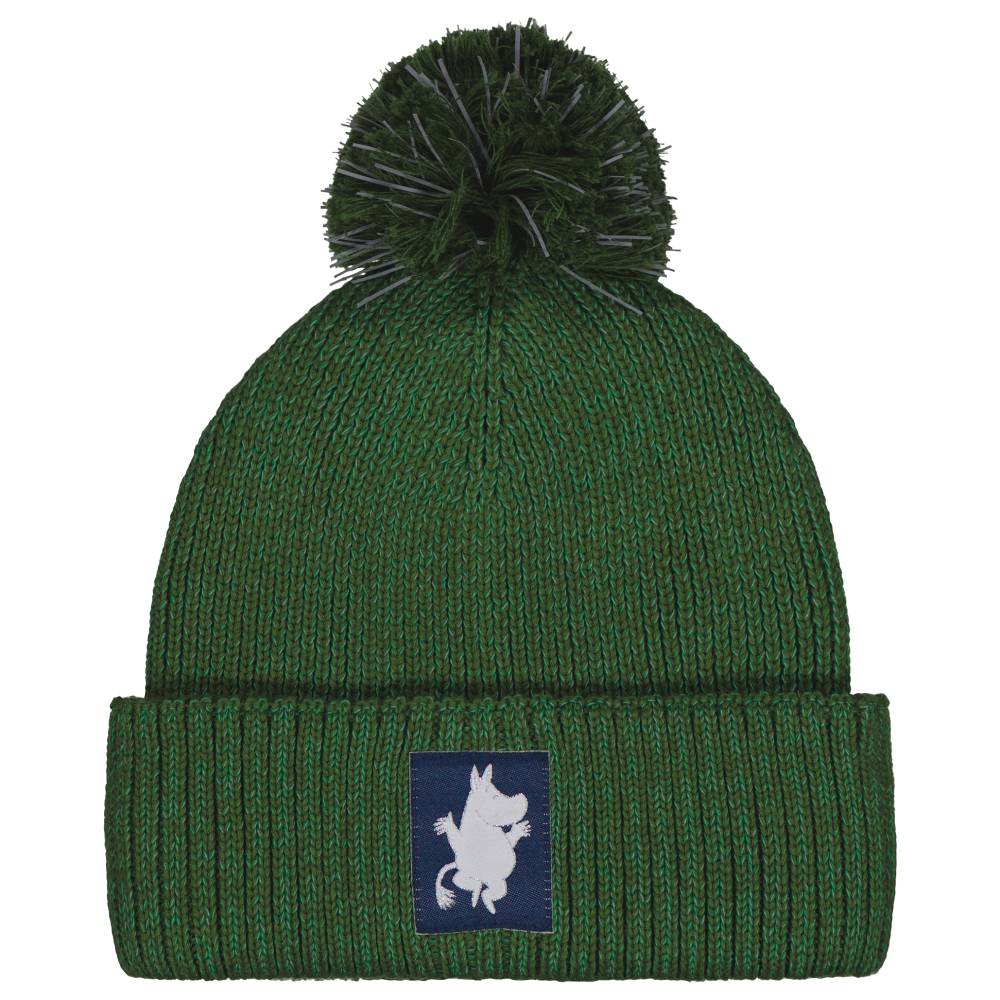 Moomintroll Reflecting Pompom Beanie Green - The Official Moomin Shop