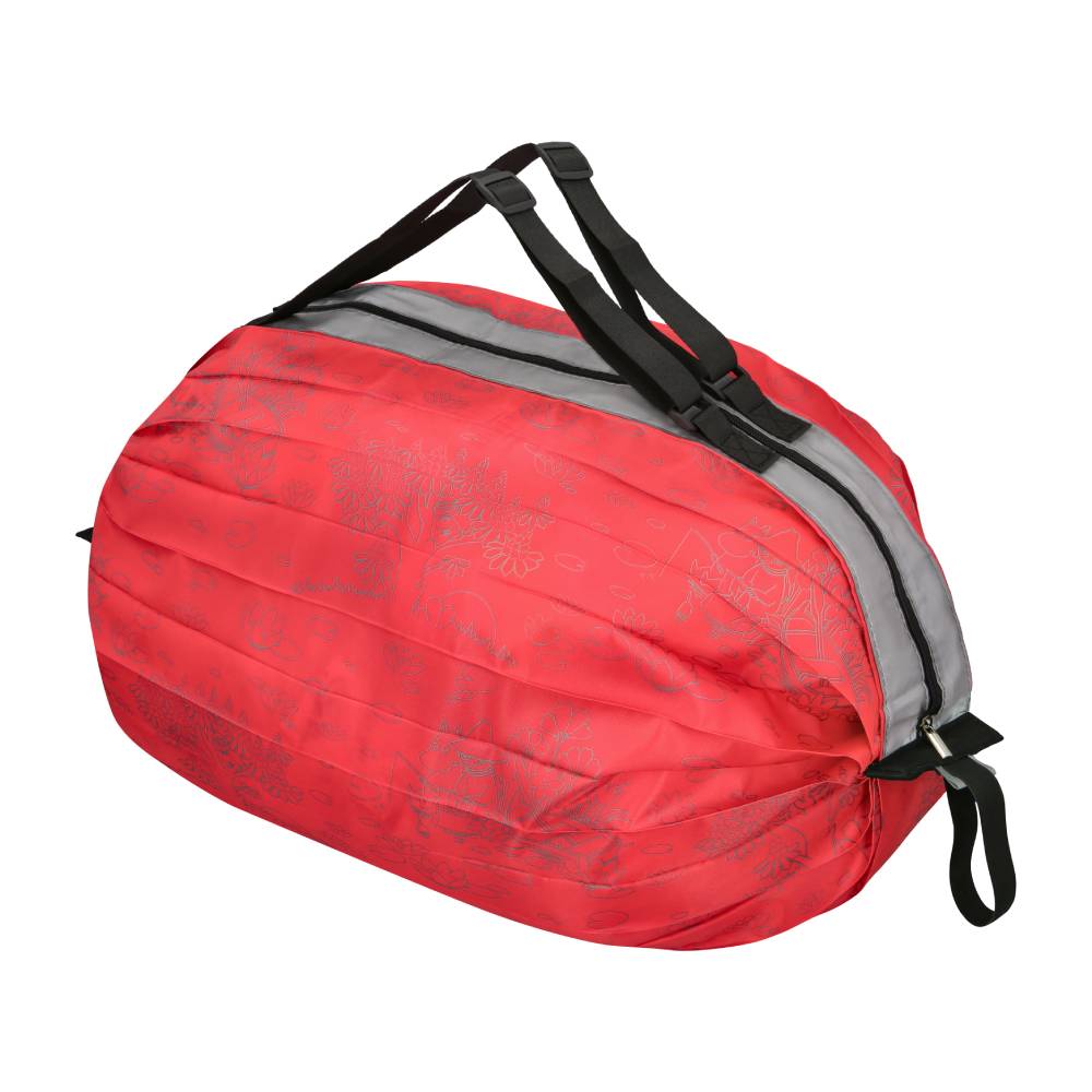 Moomin Fishing Reflecting Folding Bag Red - The Official Moomin Shop