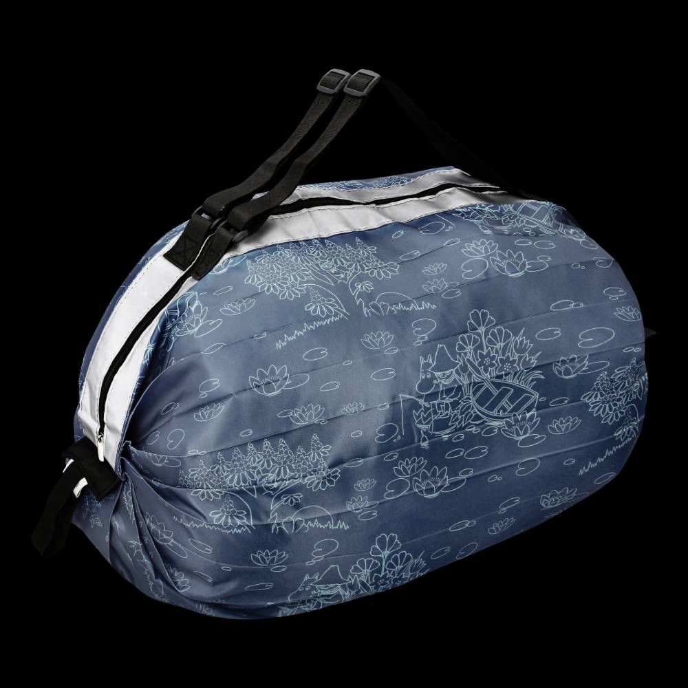 Moomin Fishing Reflecting Folding Bag Blue - The Official Moomin Shop