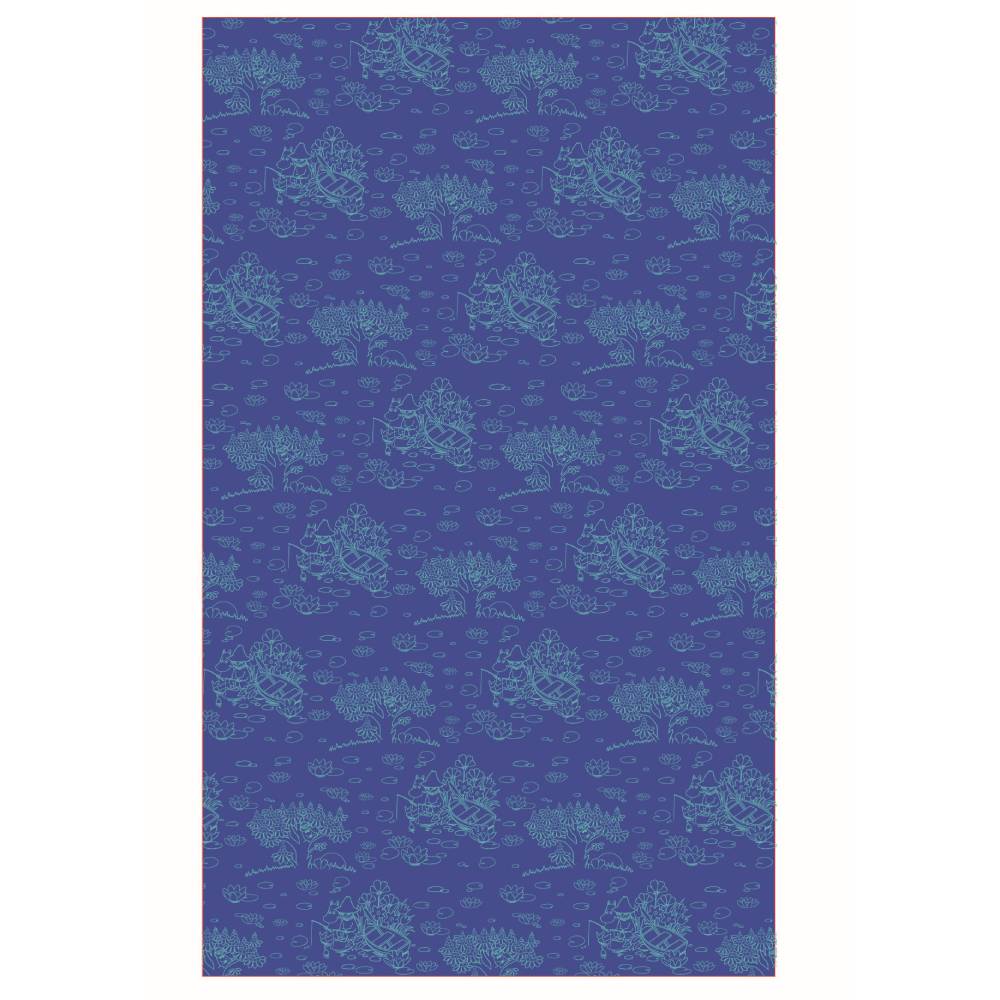 Moomin Fishing Reflecting Folding Bag Blue - The Official Moomin Shop