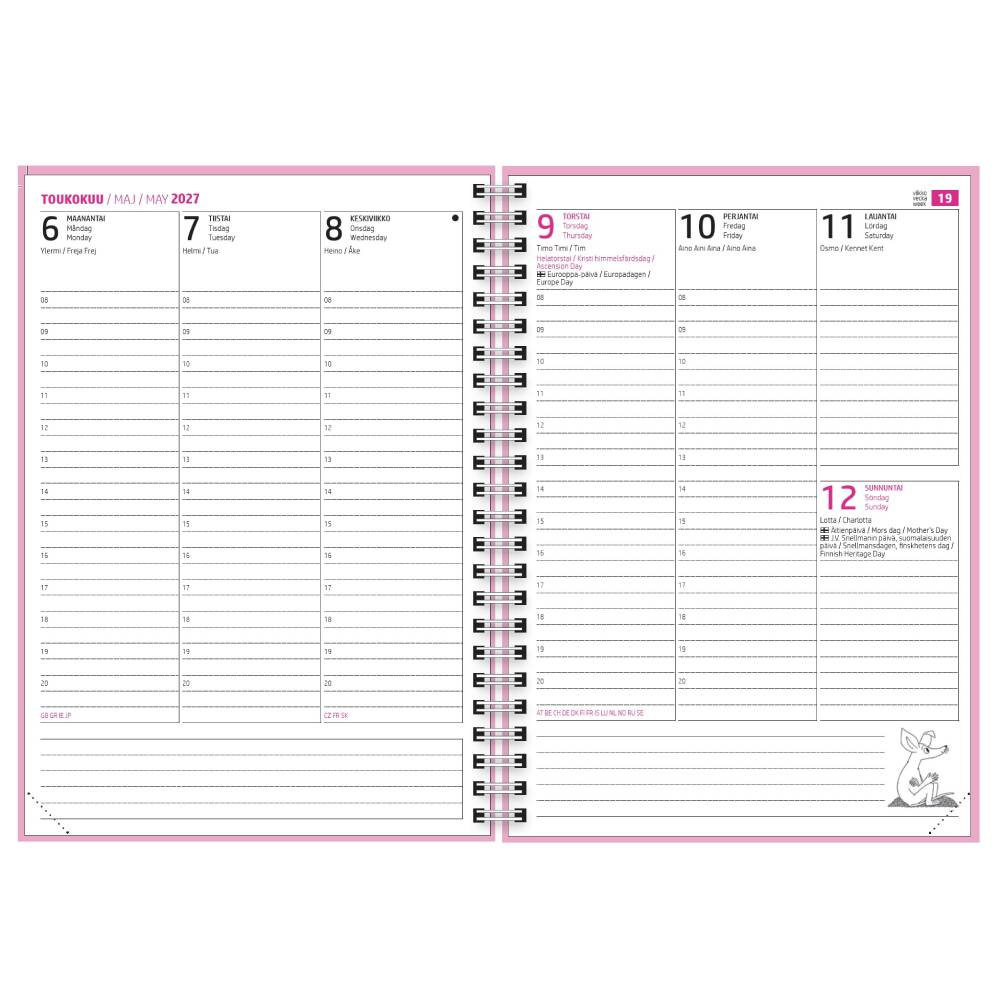 Little My Diary 2027 Pink A5 - The Official Moomin Shop