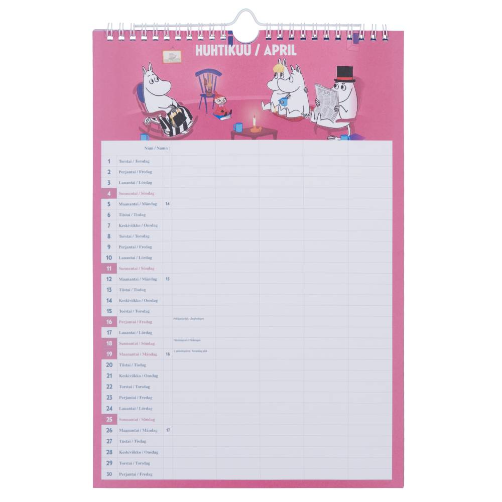 Moomin Family Wall Calendar 2027 FIN/SWE - The Official Moomin Shop