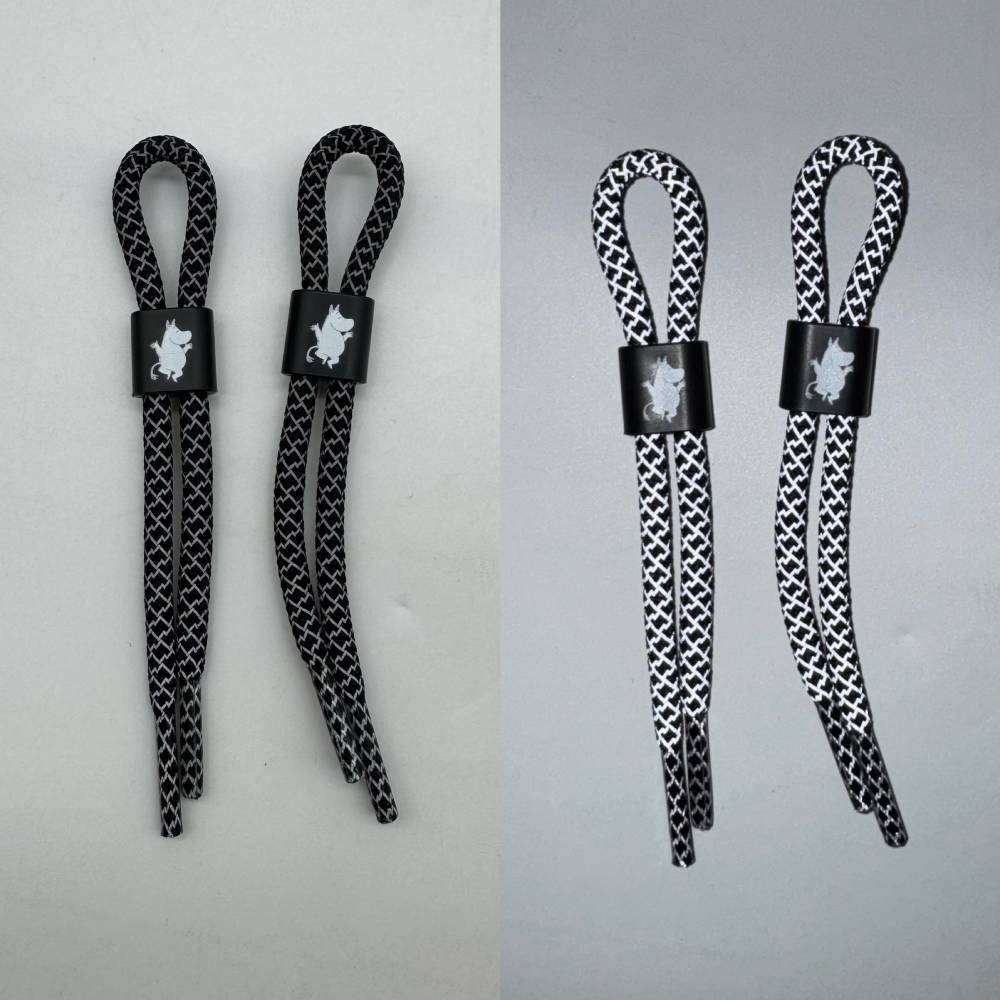 Moomintroll Reflecting Multiuse String 2pcs Black - The Official Moomin Shop