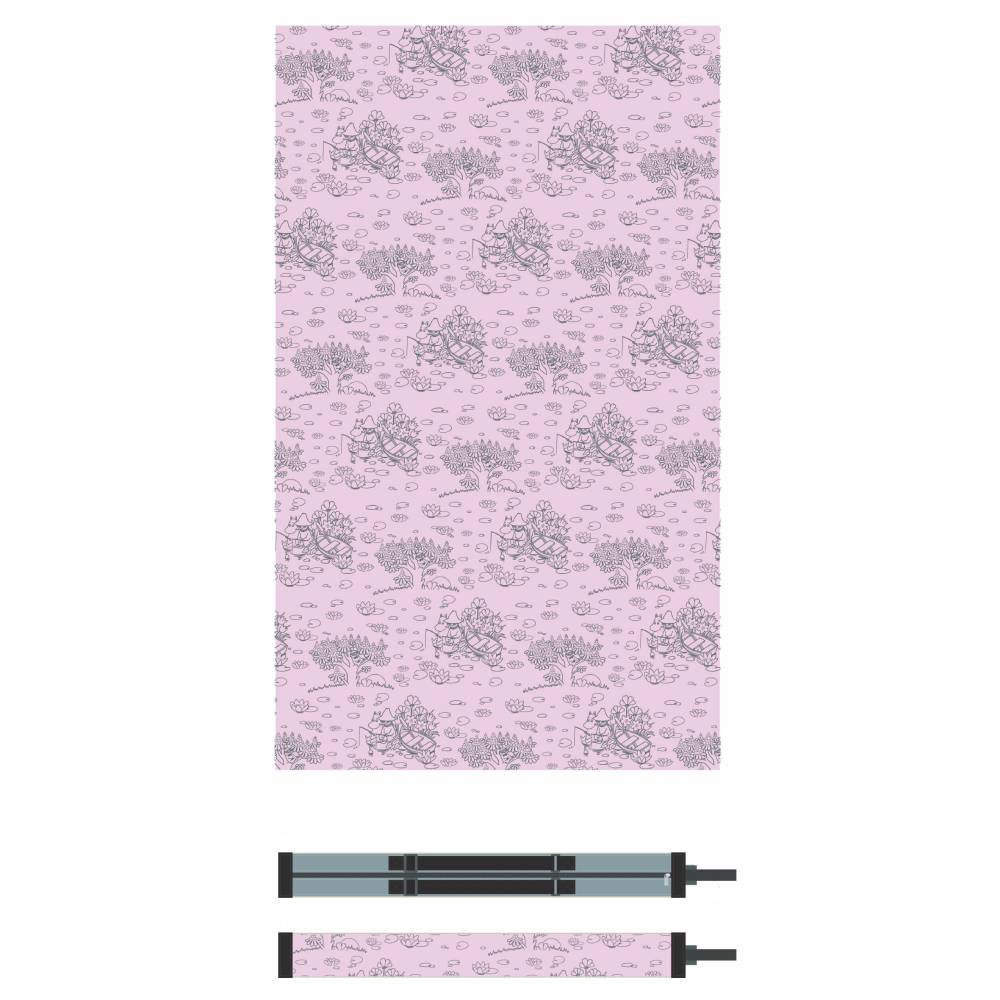 Moomin Fishing Reflecting Folding Bag Pink - The Official Moomin Shop