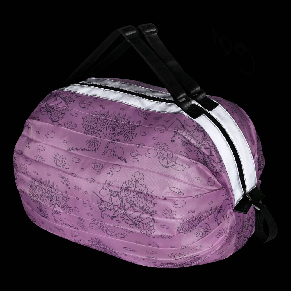 Moomin Fishing Reflecting Folding Bag Pink - The Official Moomin Shop