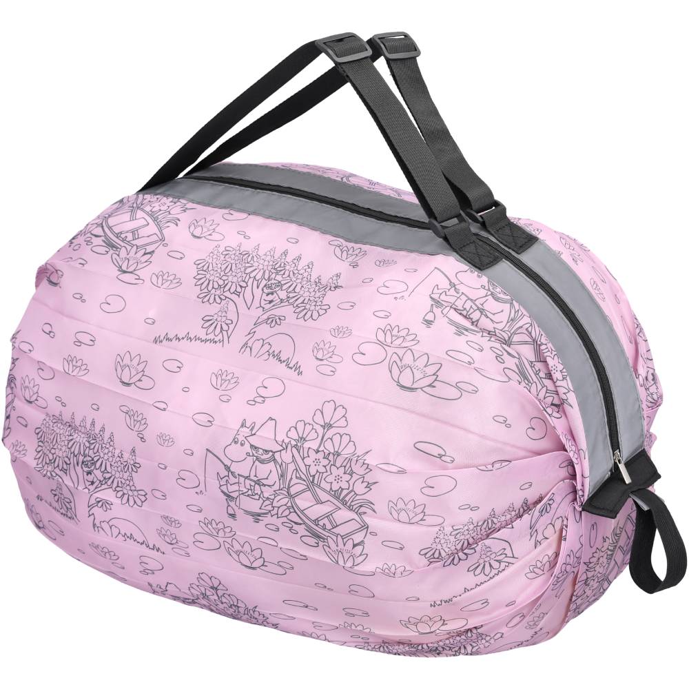 Moomin Fishing Reflecting Folding Bag Pink - The Official Moomin Shop