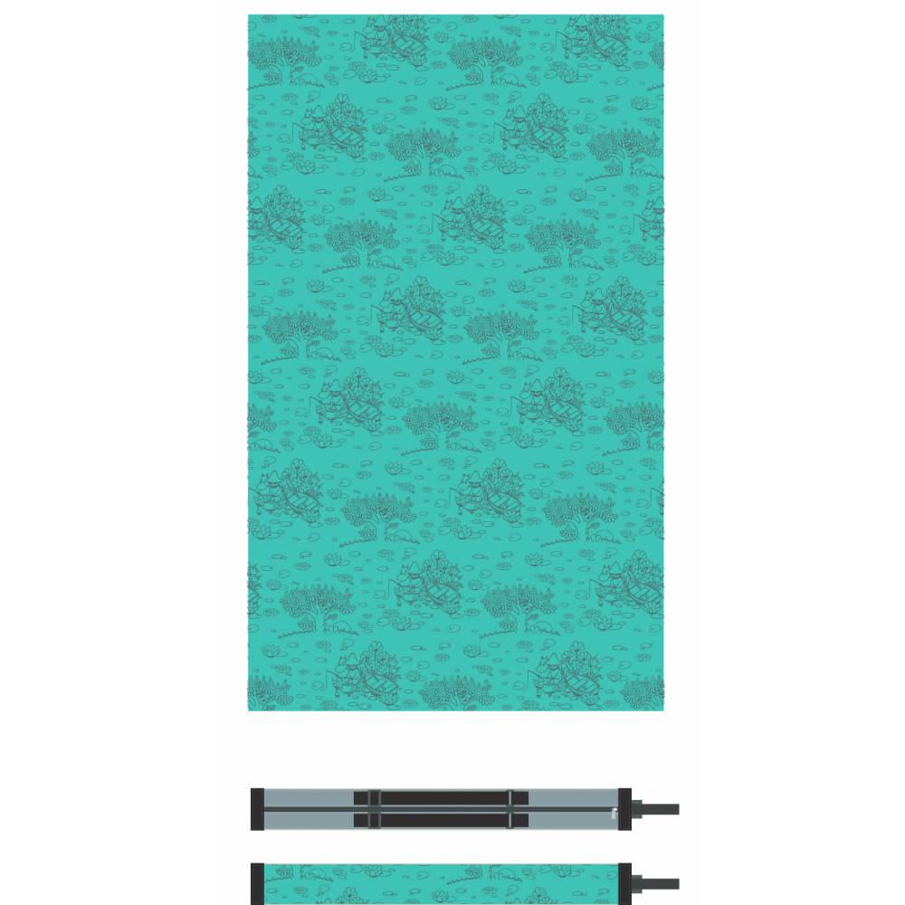 Moomin Fishing Reflecting Folding Bag Turquoise - The Official Moomin Shop
