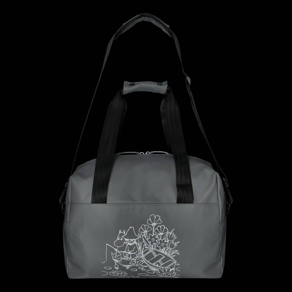 Moomin Fishing Reflecting Travel Bag Gray - The Official Moomin Shop