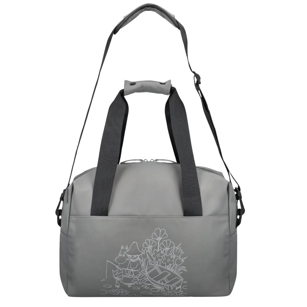 Moomin Fishing Reflecting Travel Bag Gray - The Official Moomin Shop