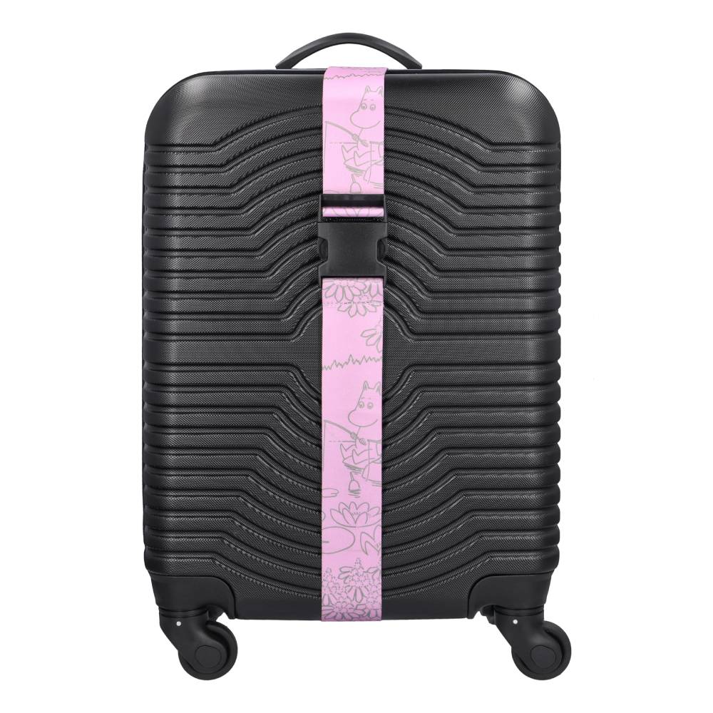 Moomin Fishing Reflecting Luggage Starp Pink - The Official Moomin Shop