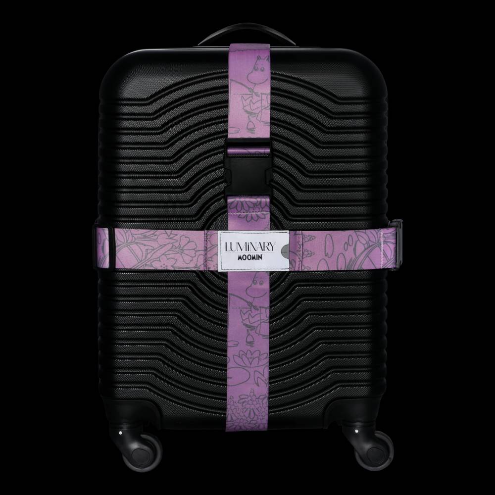 Moomin Fishing Reflecting Luggage Starp Pink - The Official Moomin Shop
