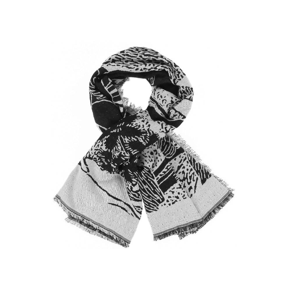 Moomin Midsummer Madness Scarf B&W - The Official Moomin Shop