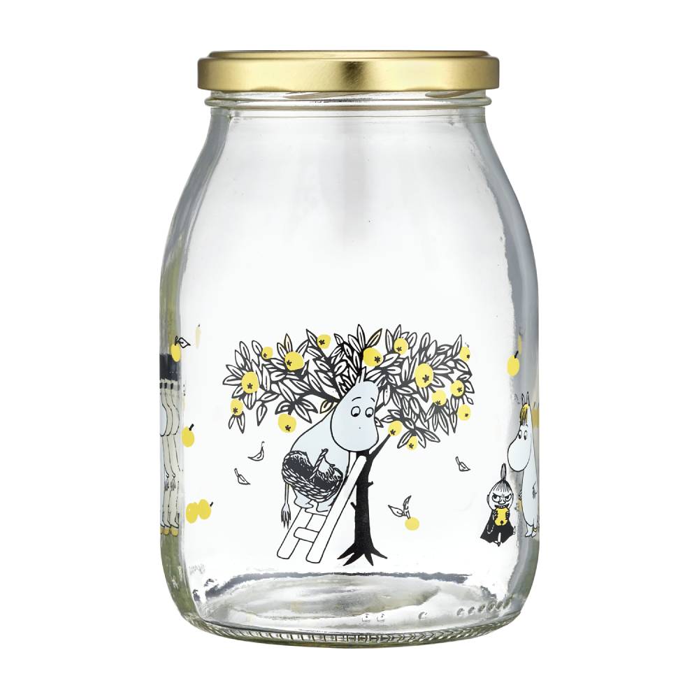 Moomin Apples Glass Jar 1L - The Official Moomin Shop