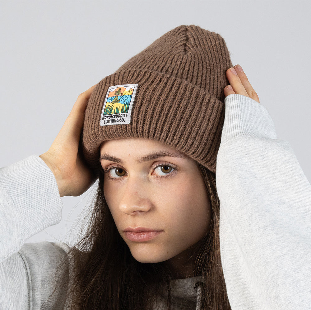 Snufkin Beanie Adults Brown - Nordicbuddies - The Official Moomin Shop