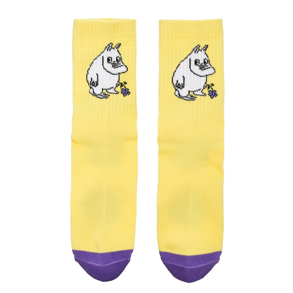 Moomintroll Ladies Retro Socks Yellow - Nordicbuddies - The Official Moomin Shop