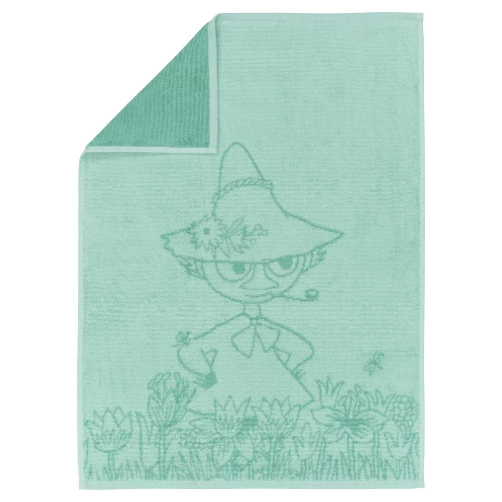 Snufkin GOTS Hand Towel 30x50cm Mint - Moomin Arabia - The Official Moomin Shop