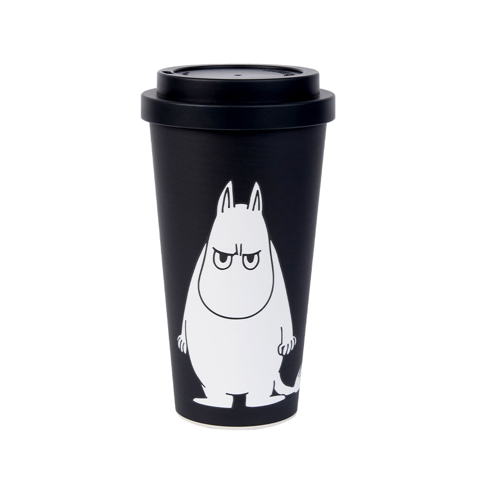 Moomintroll Angry Take-Away Mug Black - The Official Moomin Shop