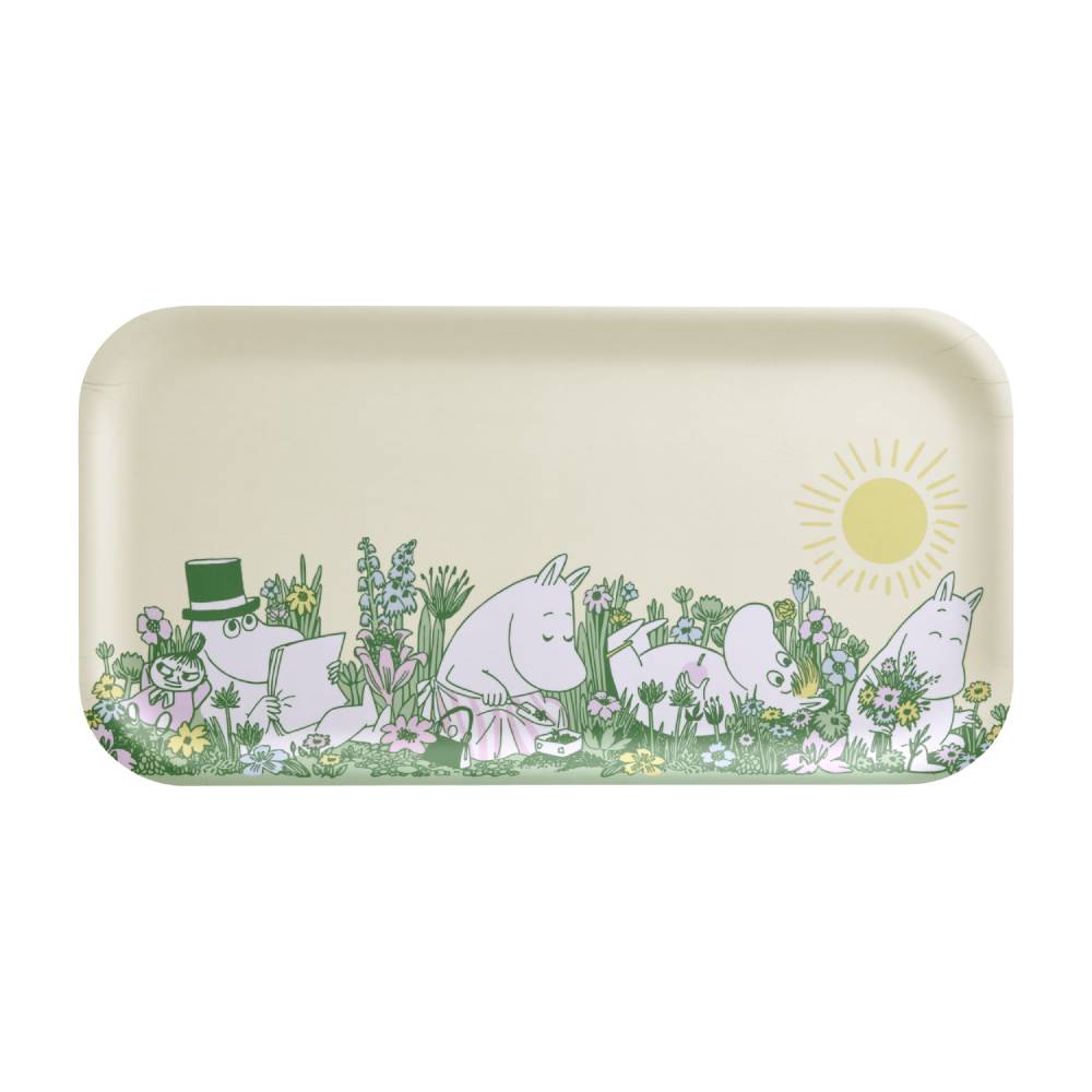 Moomin Garden Tray White 43x22cm - Muurla - The Official Moomin Shop