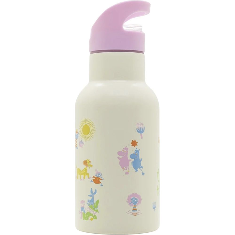 Moomin 80 Metal Waterbottle Pink - Rätt Start - The Official Moomin Shop