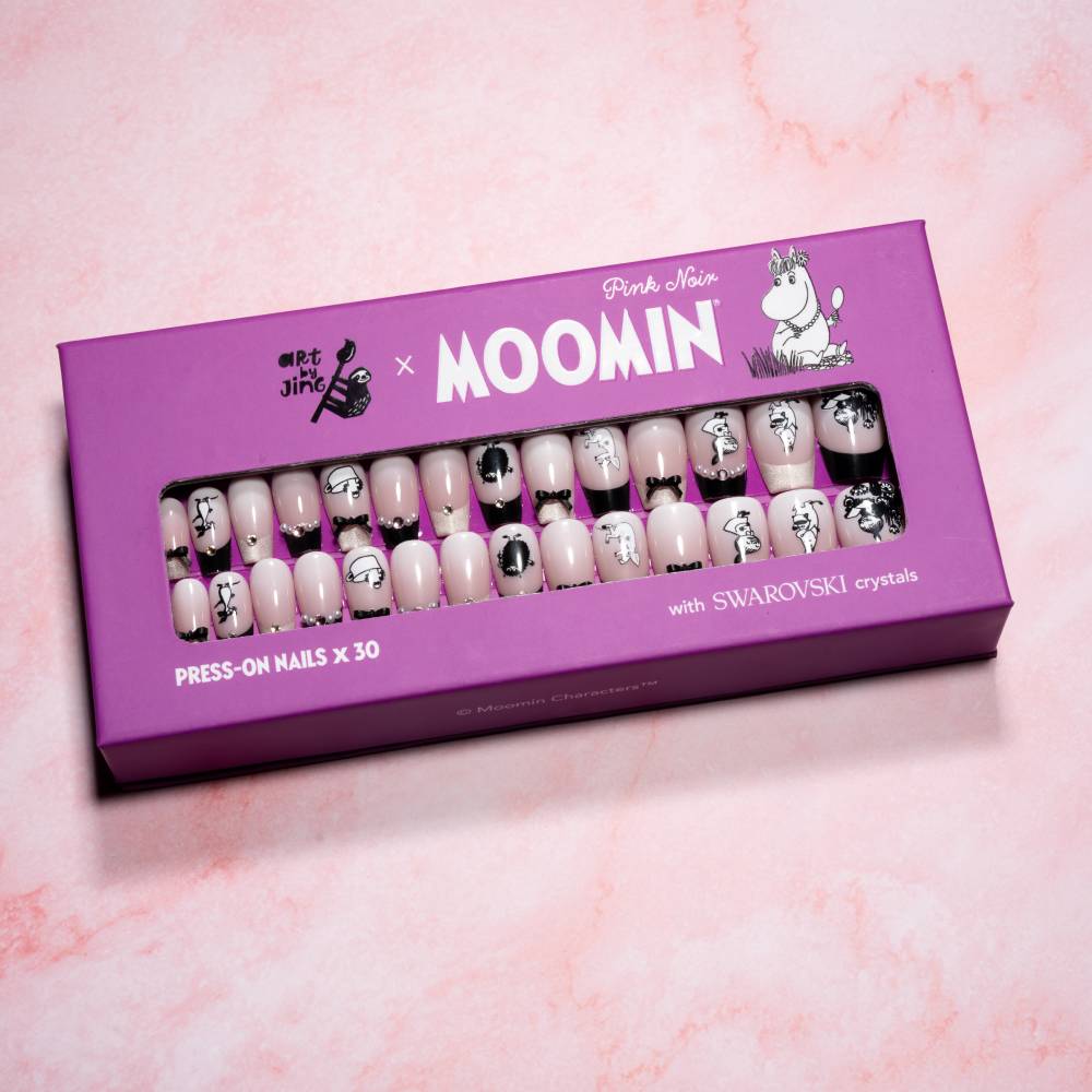 Moomin PinkNoir Press-on Nails Pink - The Official Moomin Shop