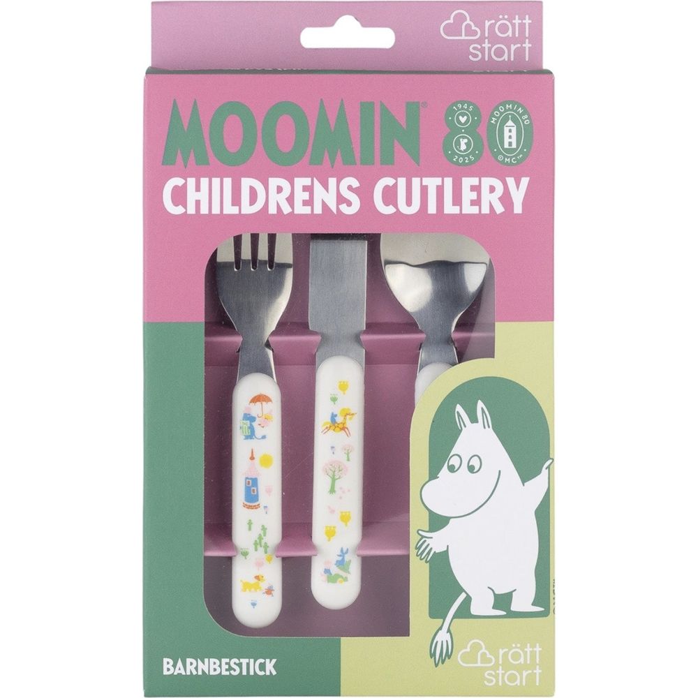 Moomin 80 Children&#39;s Cutlery Set 3pcs - Rätt Start - The Official Moomin Shop