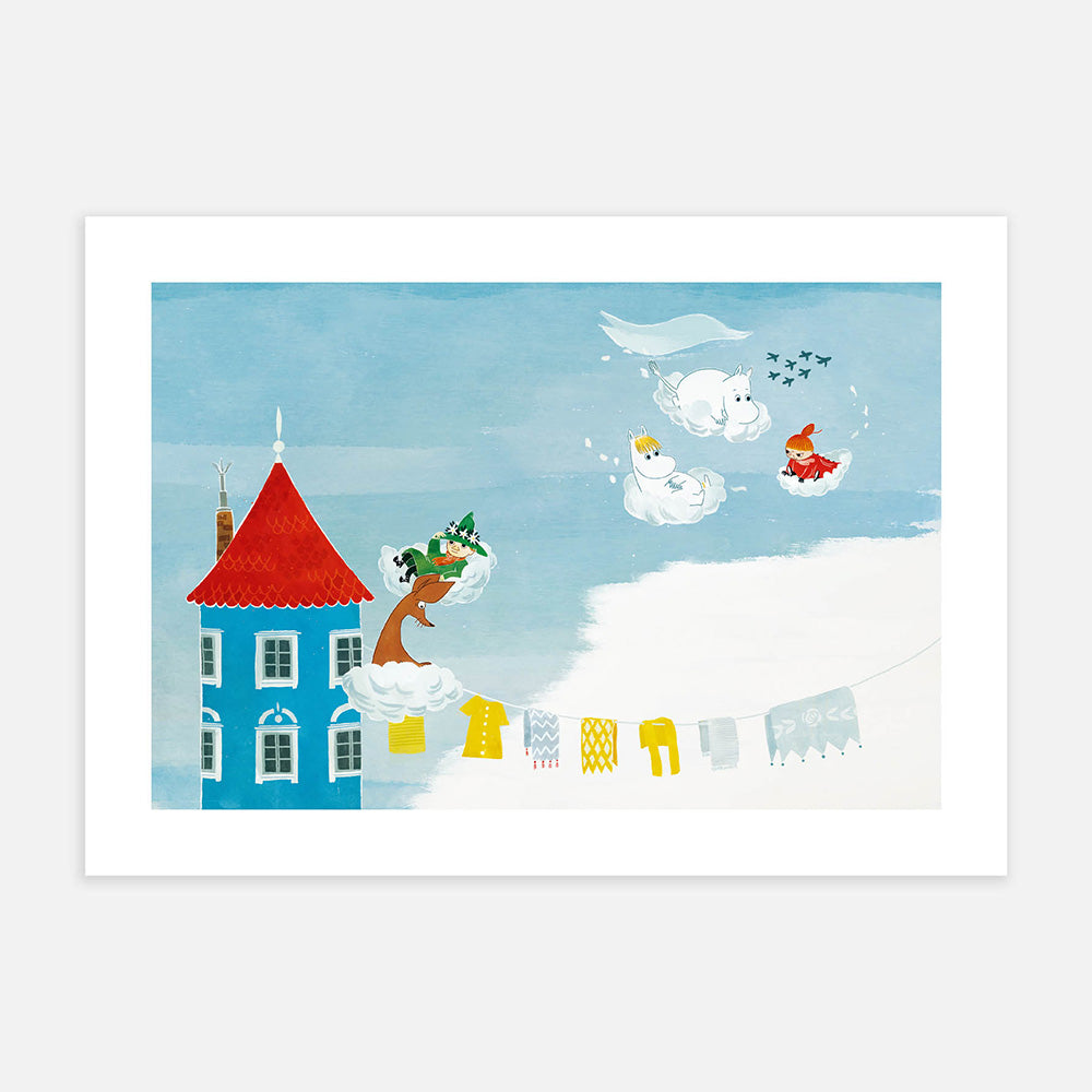 Moomin Cloud Surfing Poster - The Official Moomin Shop