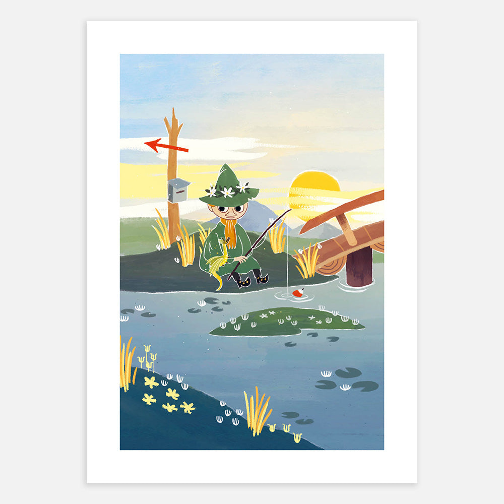 Snufkin Fishing Poster - The Official Moomin Shop