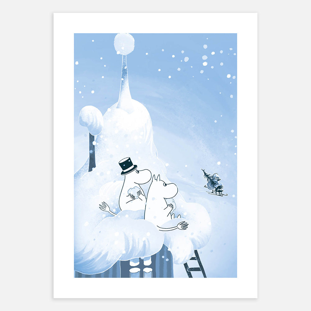 Moomin Snowy Roof Poster - The Official Moomin Shop