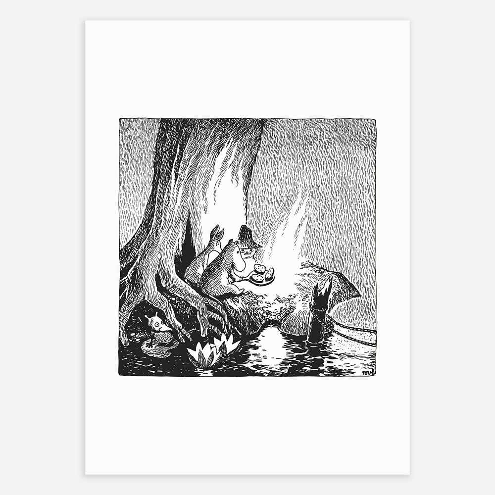 Moomin Campfire Pancakes Poster - The Official Moomin Shop