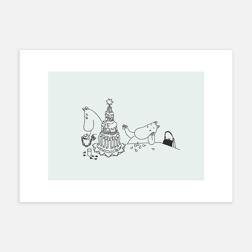 Moomin Birthdaycake Poster 30x40cm - The Official Moomin Shop