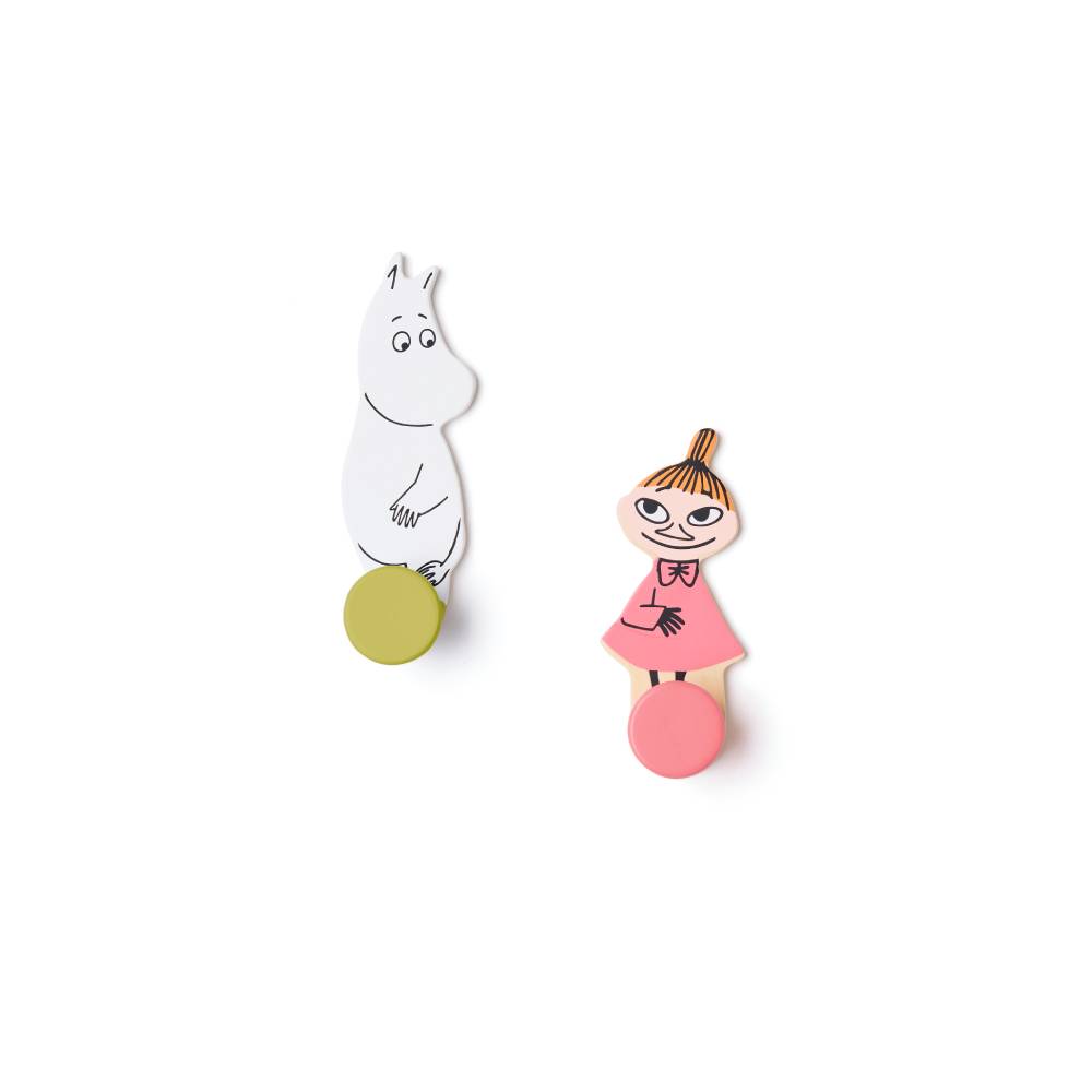 Moomintroll &amp; Little My Hooks 2-set - Kid&#39;s Concept - The Official Moomin Shop