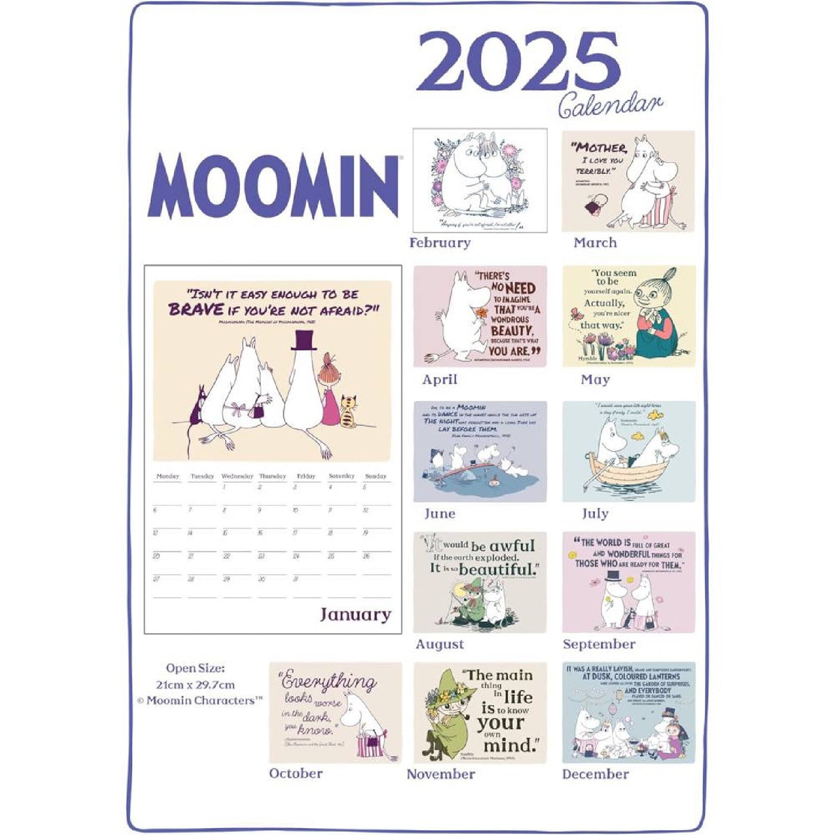 Moomin Wall Calendar 2025 - The Official Moomin Shop - The Official Moomin Shop