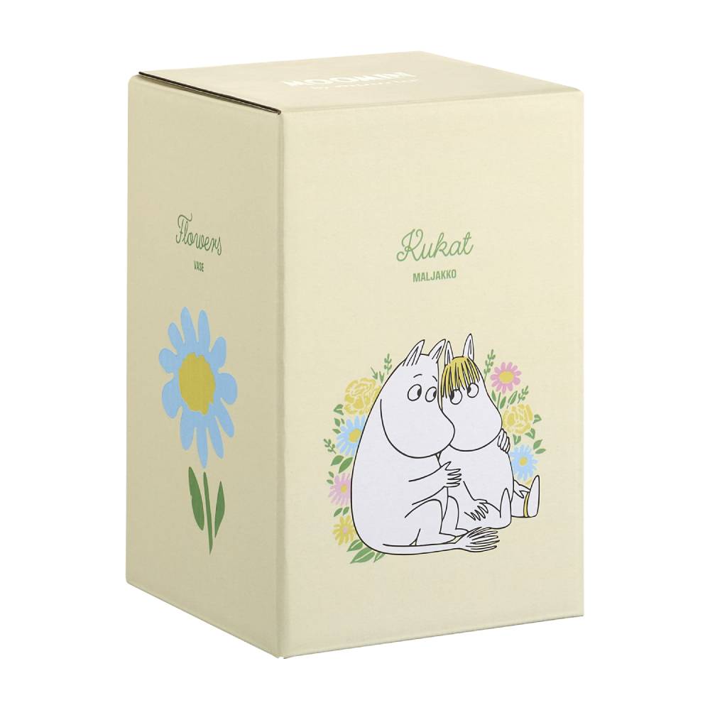 Moomin Flowers Vase White 19cm - Muurla - The Official Moomin Shop