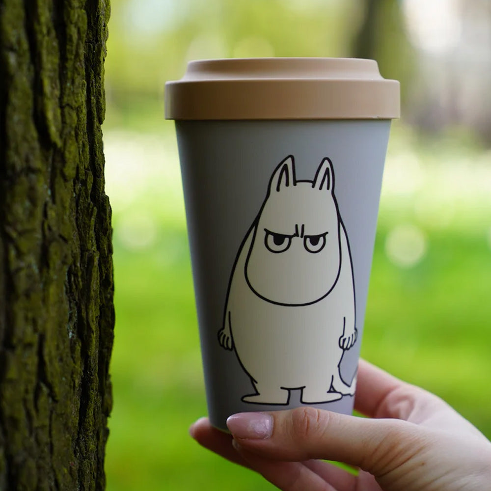 Moomintroll Angry Take-Away Mug Gray - The Official Moomin Shop